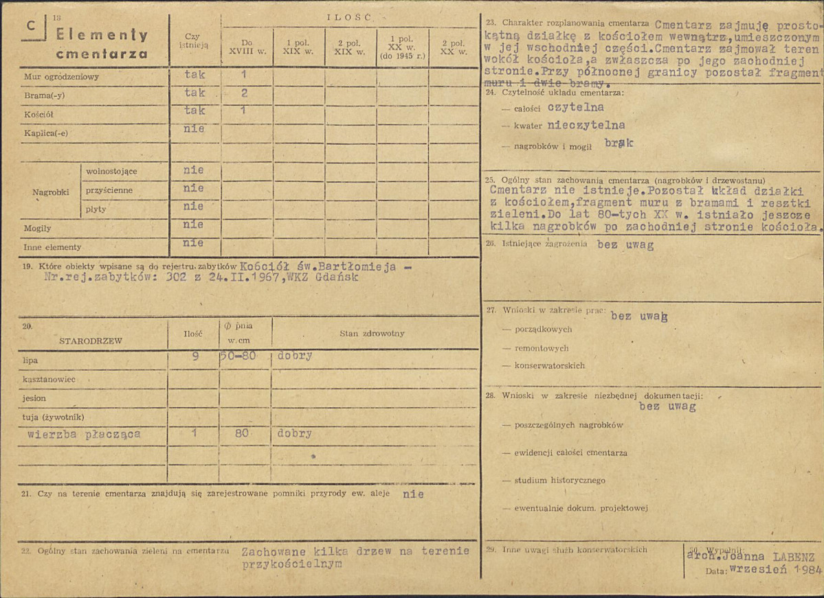 Karta cmentarza, skan nr 2