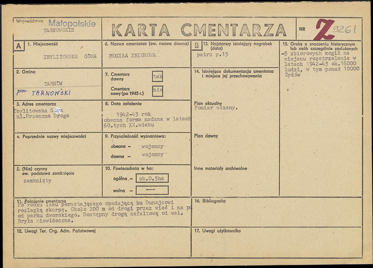 Karta cmentarza, skan nr 1