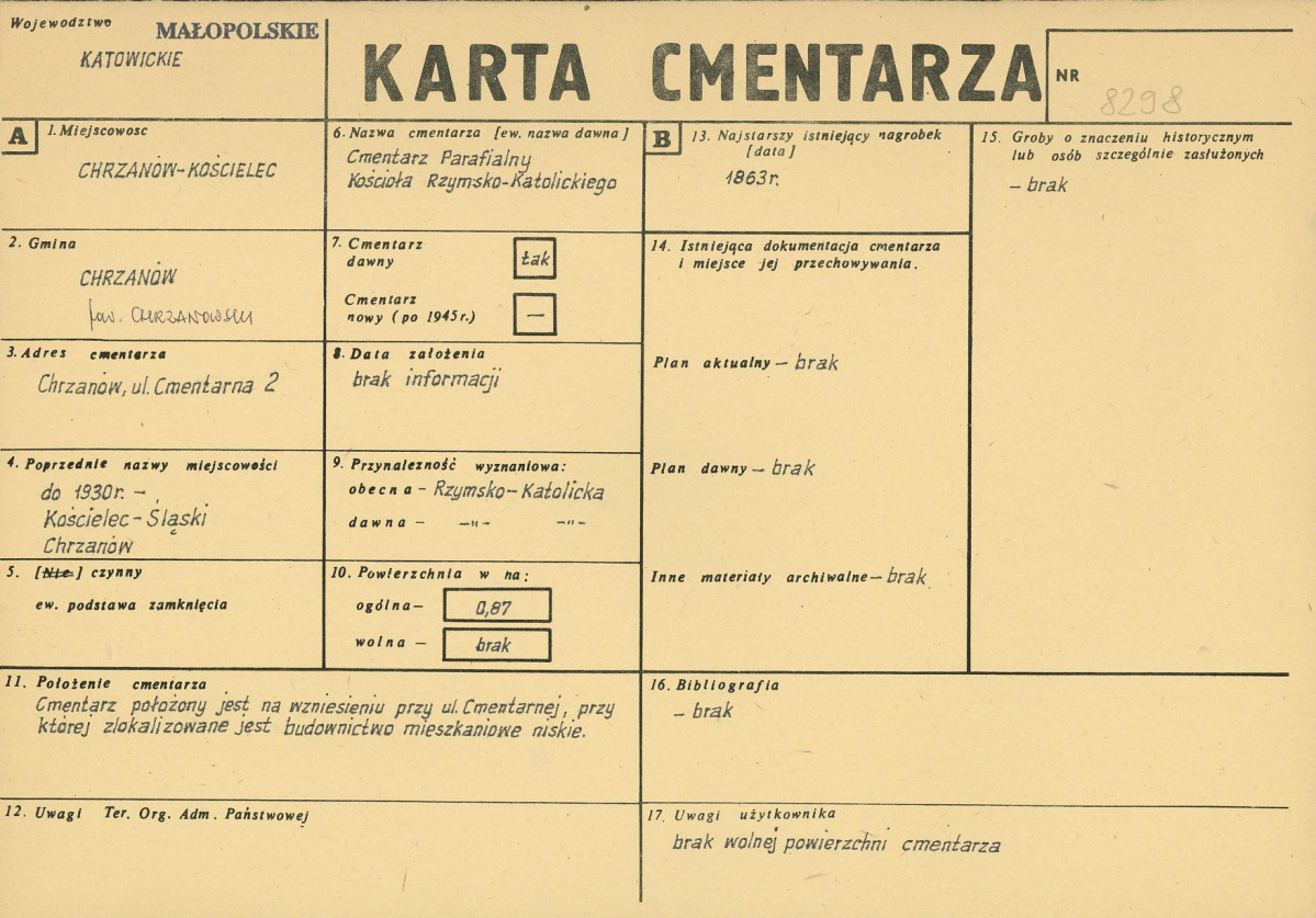 Karta cmentarza, skan nr 1
