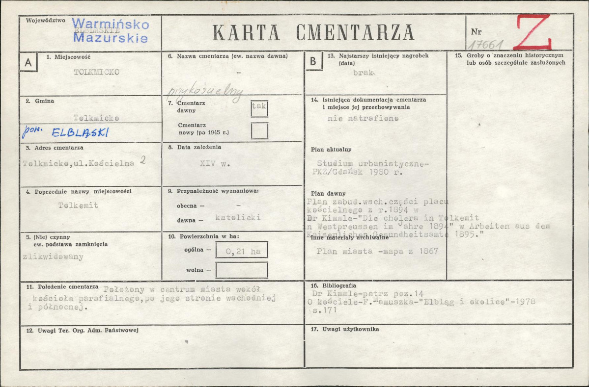 Karta cmentarza, skan nr 1