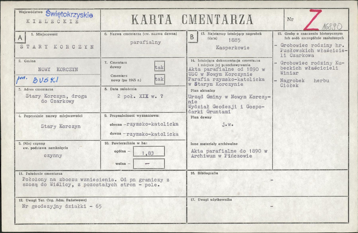 Karta cmentarza, skan nr 1