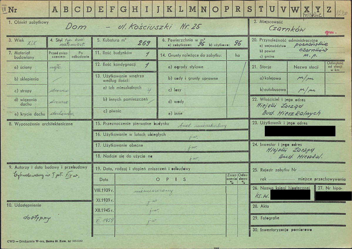 KZ - Karta zielona, skan nr 1