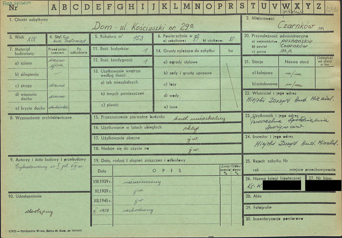 KZ - Karta zielona, skan nr 1