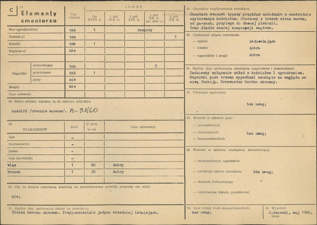 Karta cmentarza, skan nr 2