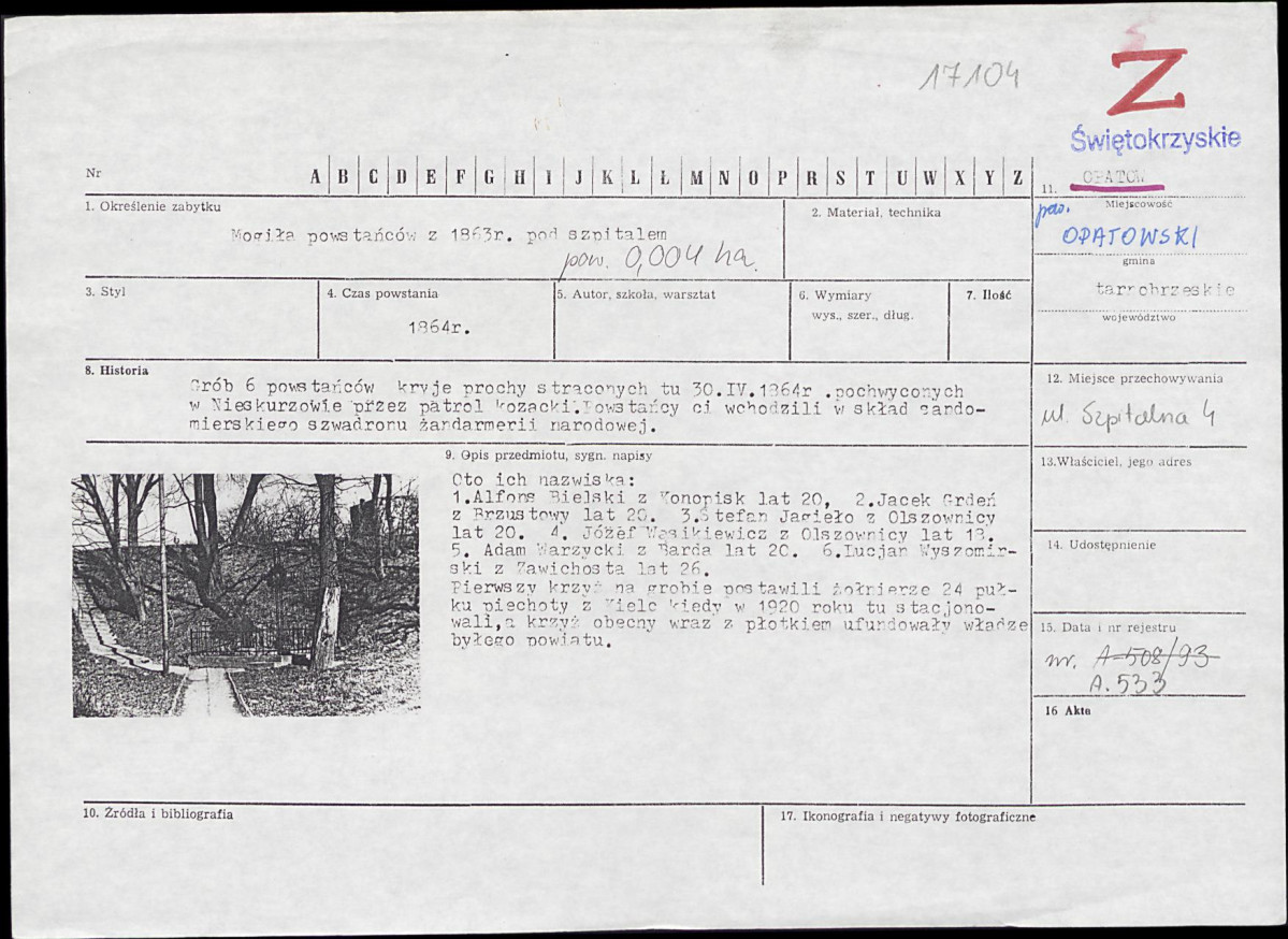 Karta cmentarza, skan nr 1