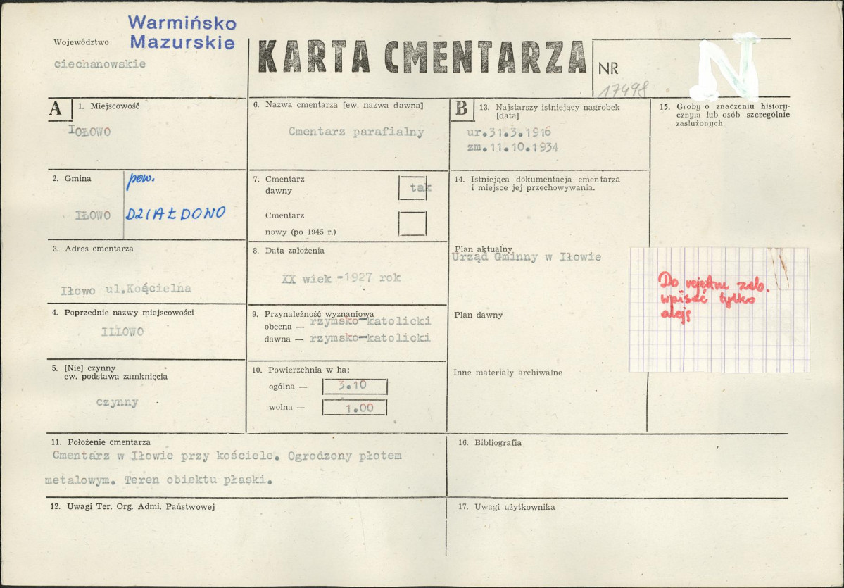 Karta cmentarza, skan nr 1