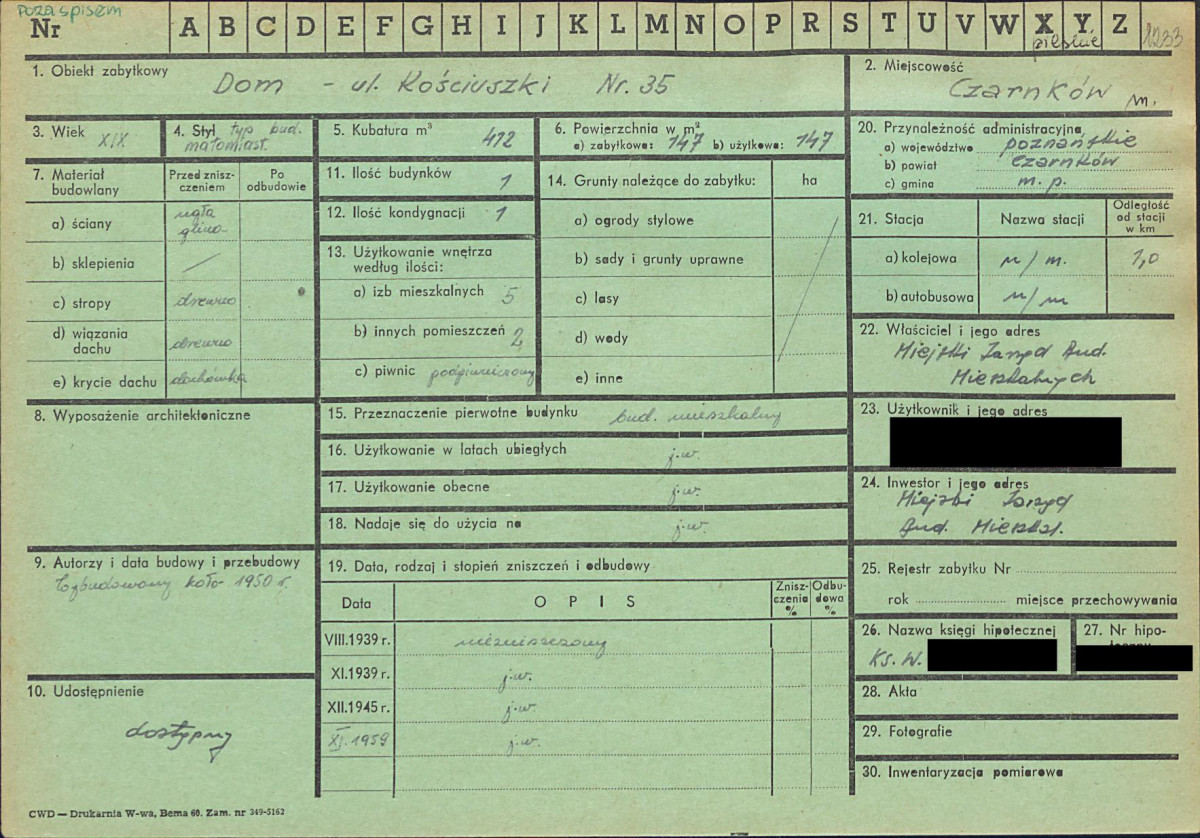 KZ - Karta zielona, skan nr 1