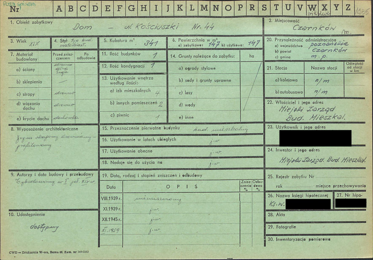 KZ - Karta zielona, skan nr 1