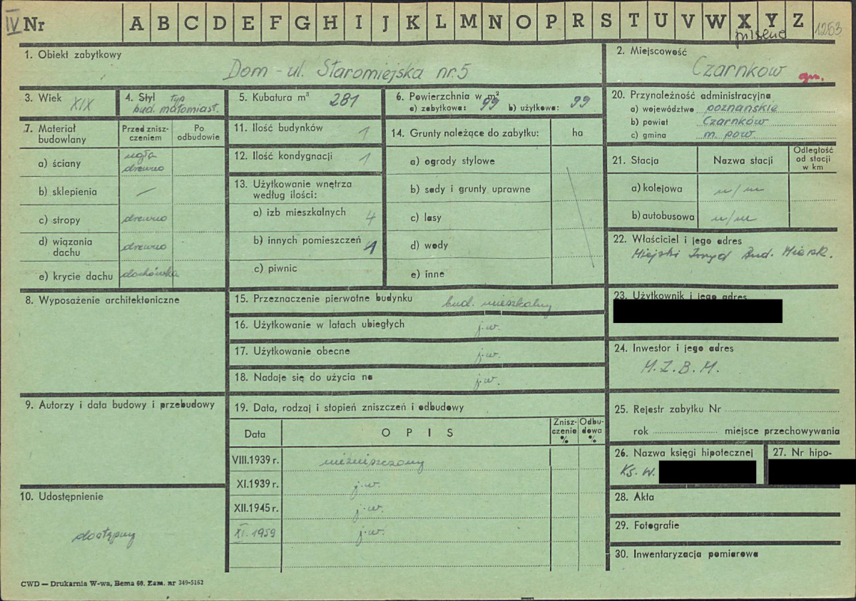 KZ - Karta zielona, skan nr 1