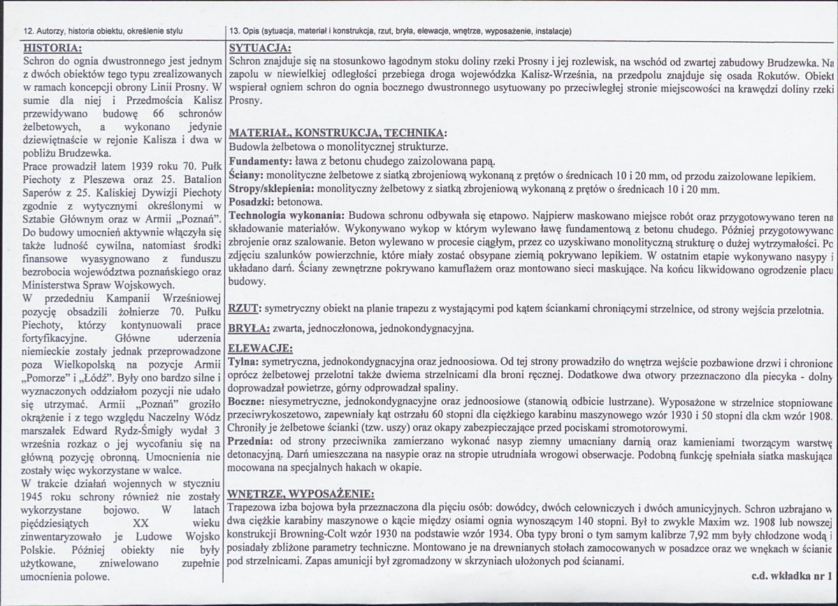 KEZN - Karta obiektu niewpisanego do rejestru, skan nr 2