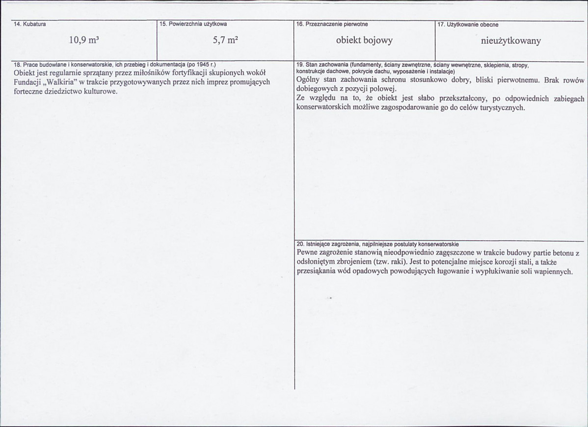 KEZN - Karta obiektu niewpisanego do rejestru, skan nr 3