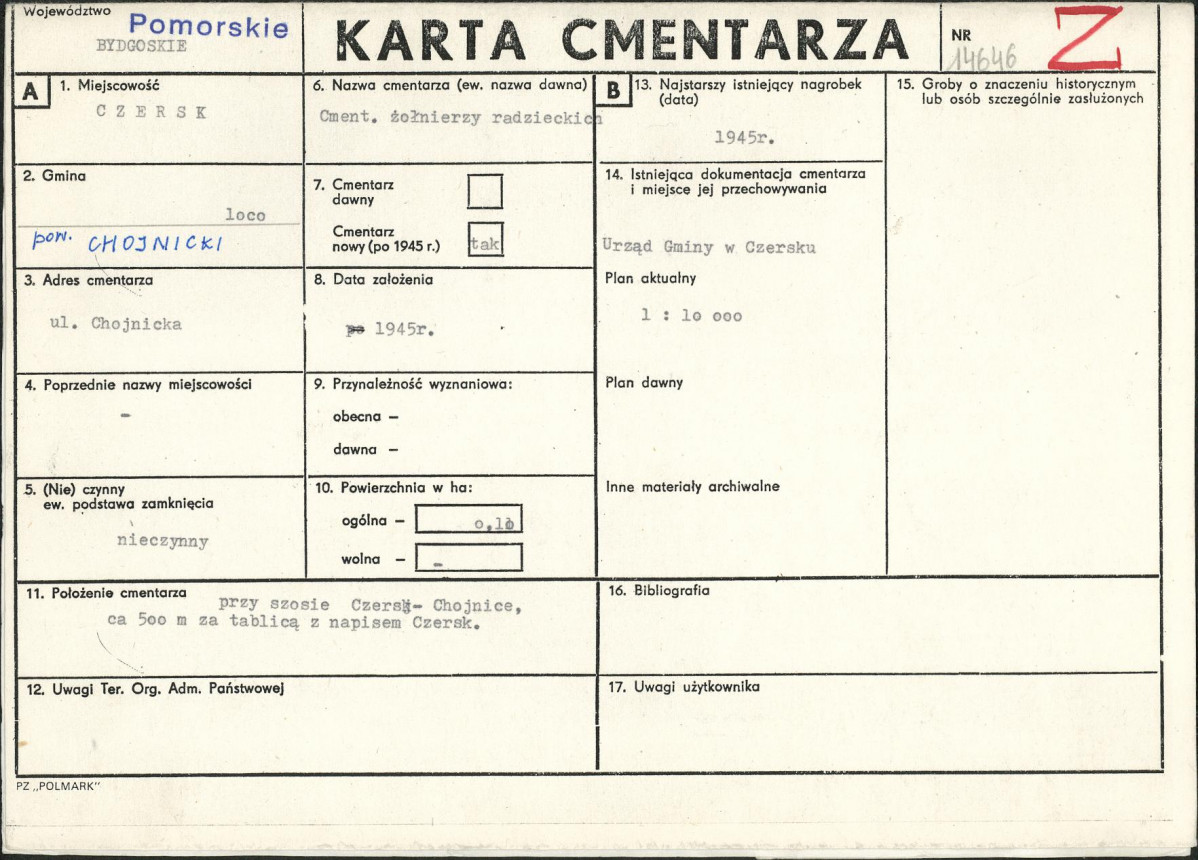 KC - Karta cmentarza, skan nr 1