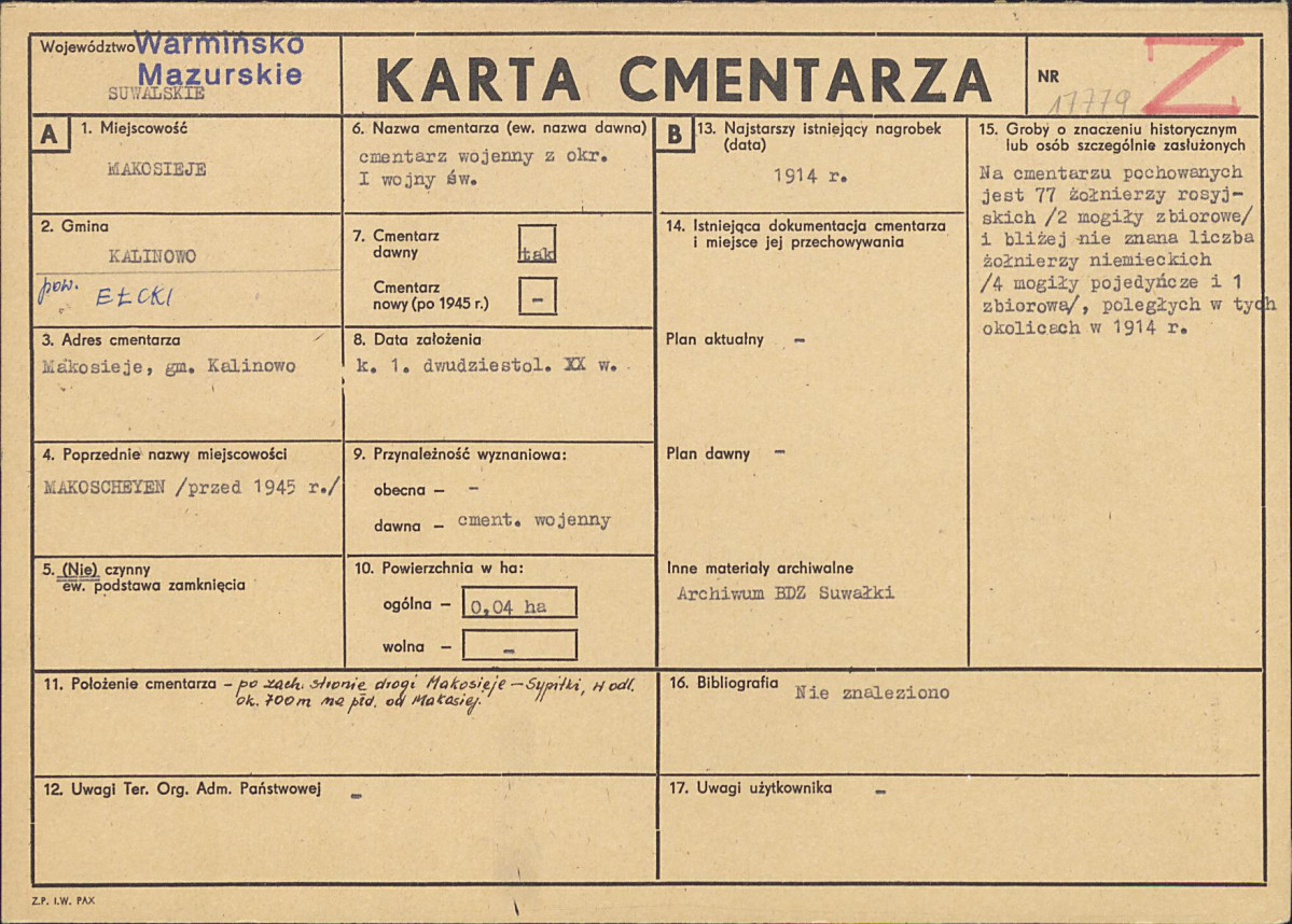 Karta cmentarza, skan nr 1