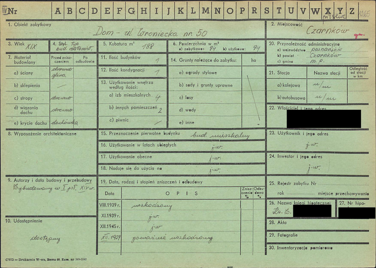 KZ - Karta zielona, skan nr 1