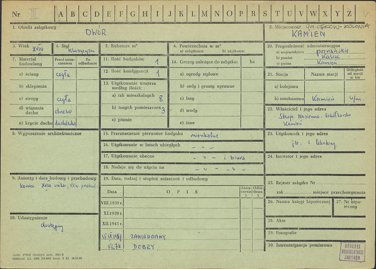 KZ - Karta zielona, skan nr 1
