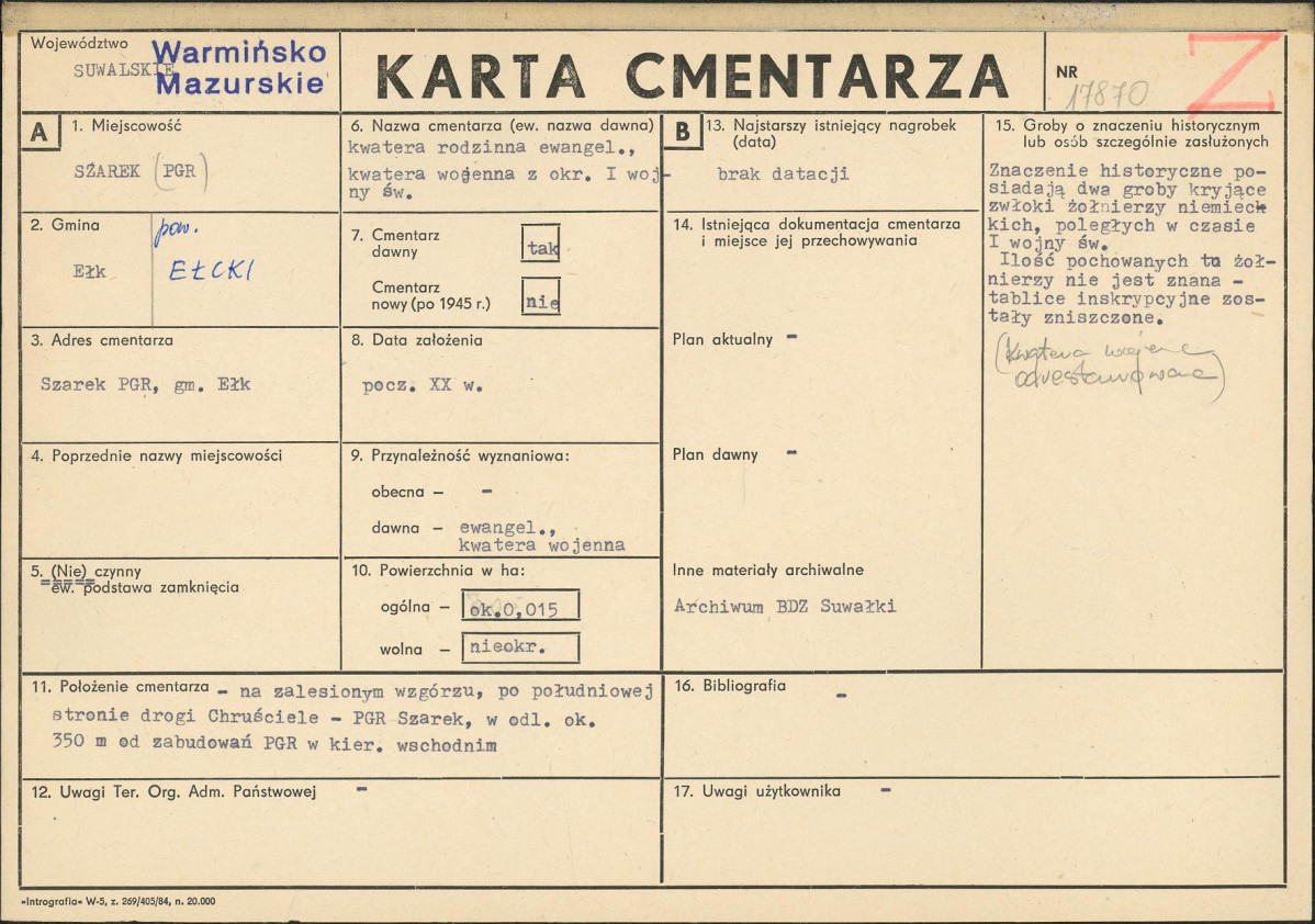 Karta cmentarza, skan nr 1