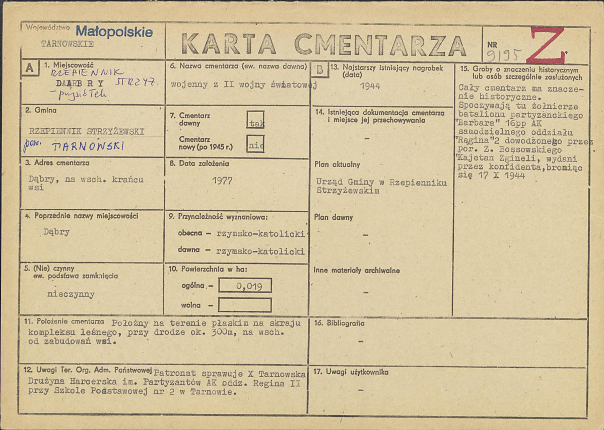 Karta cmentarza, skan nr 1