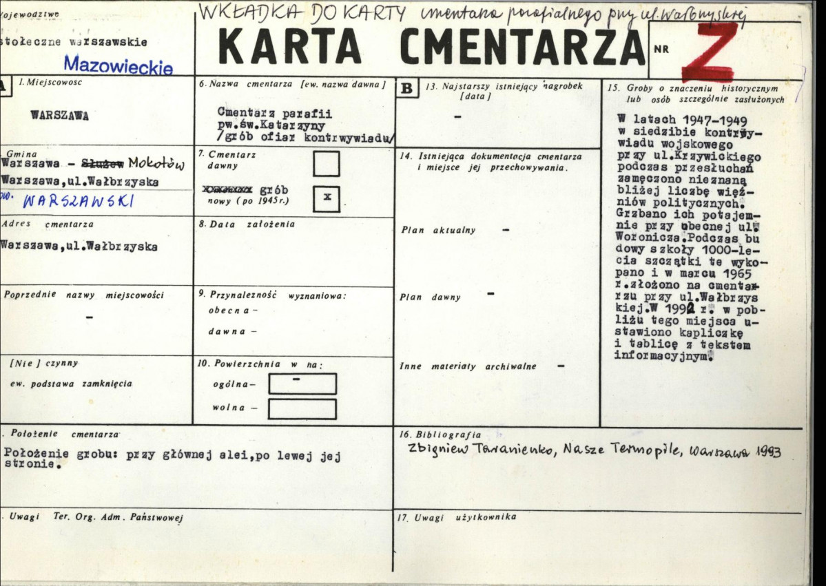 Karta cmentarza, skan nr 5