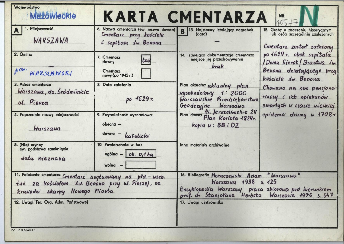 Karta cmentarza, skan nr 1