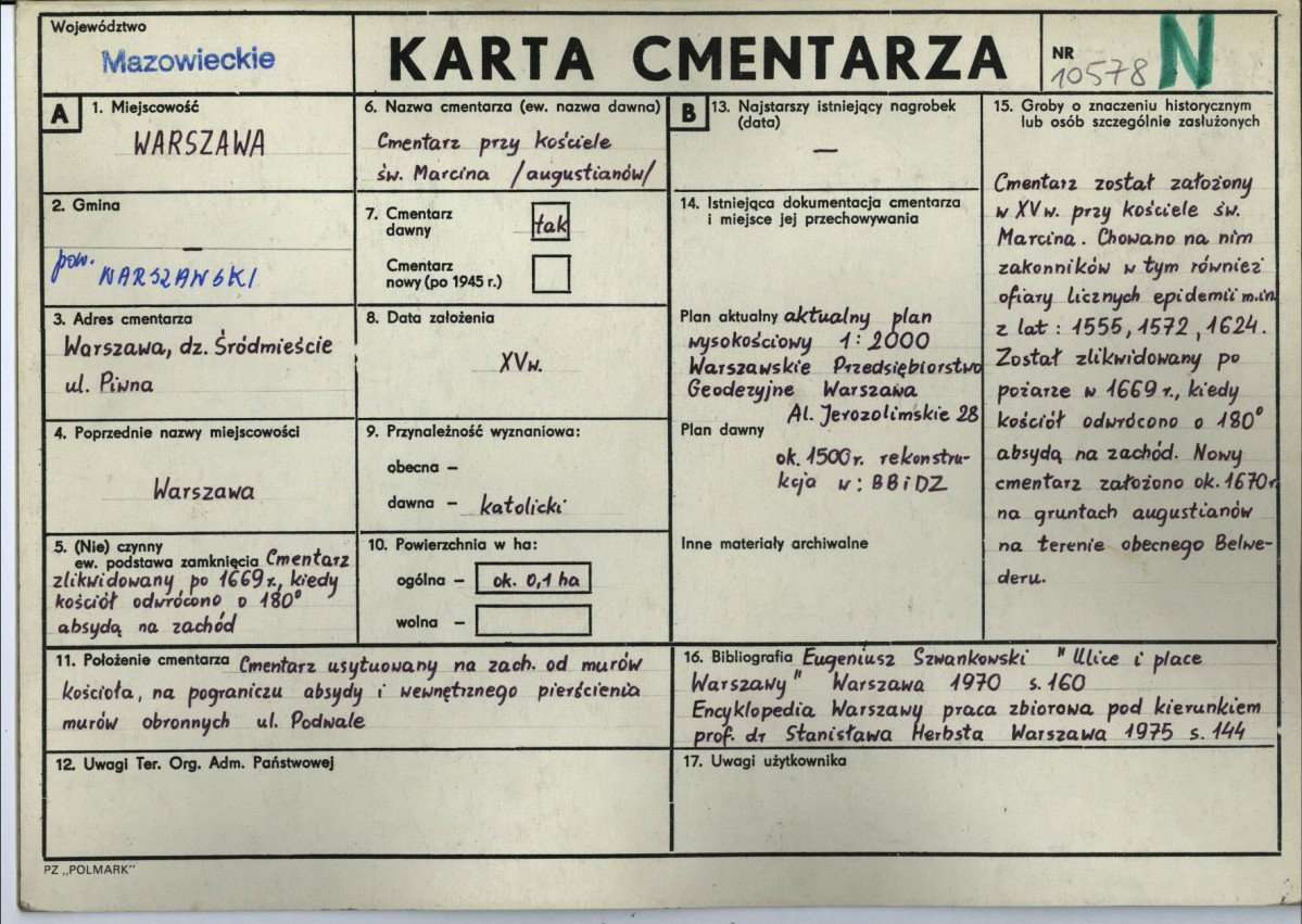 Karta cmentarza, skan nr 1