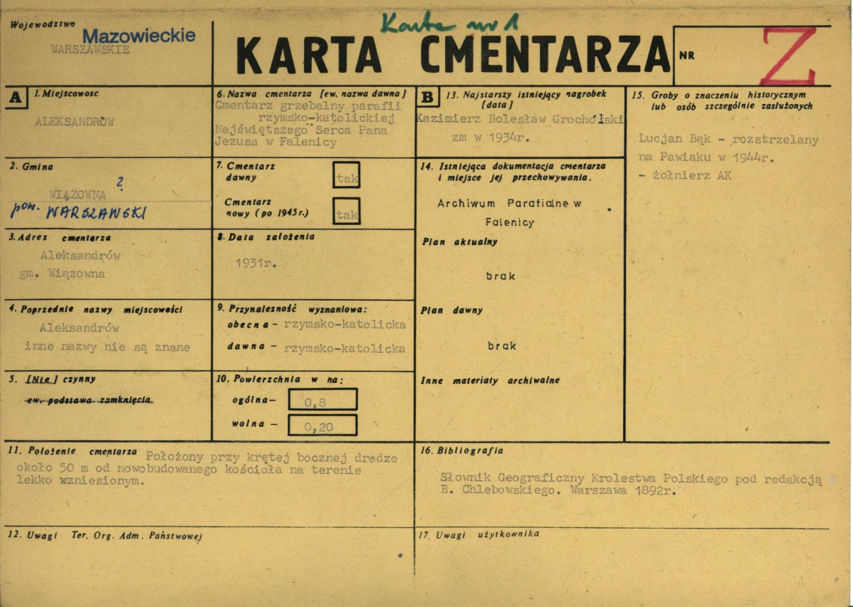KC - Karta cmentarza, skan nr 8