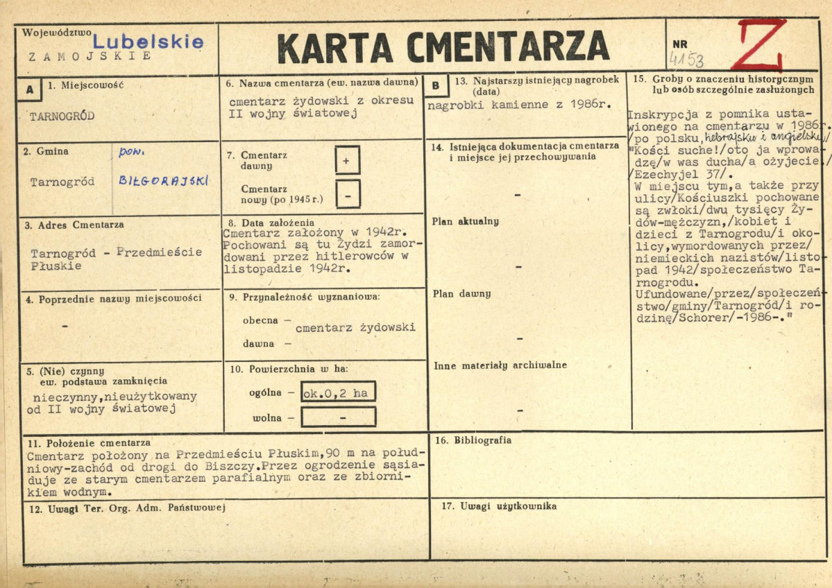 Karta cmentarza, skan nr 1
