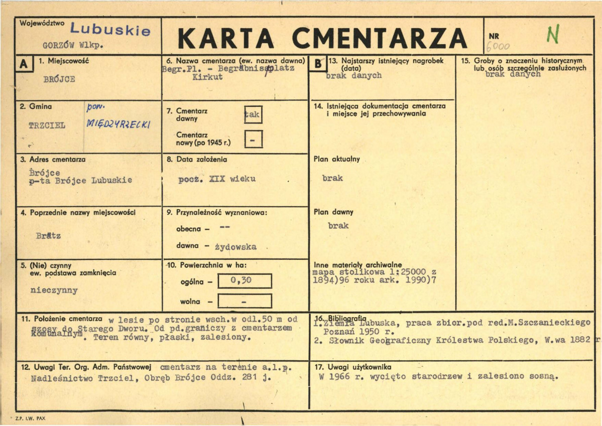 Karta cmentarza, skan nr 1