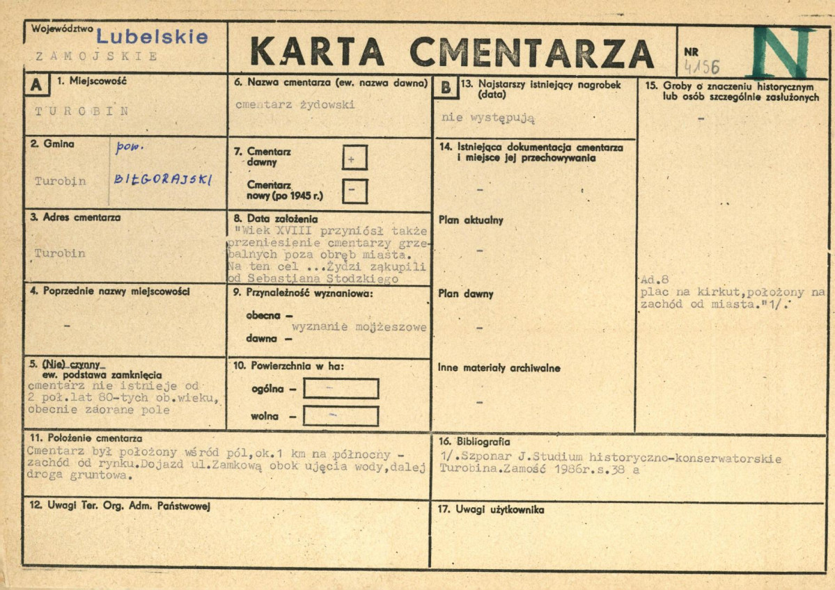 Karta cmentarza, skan nr 1