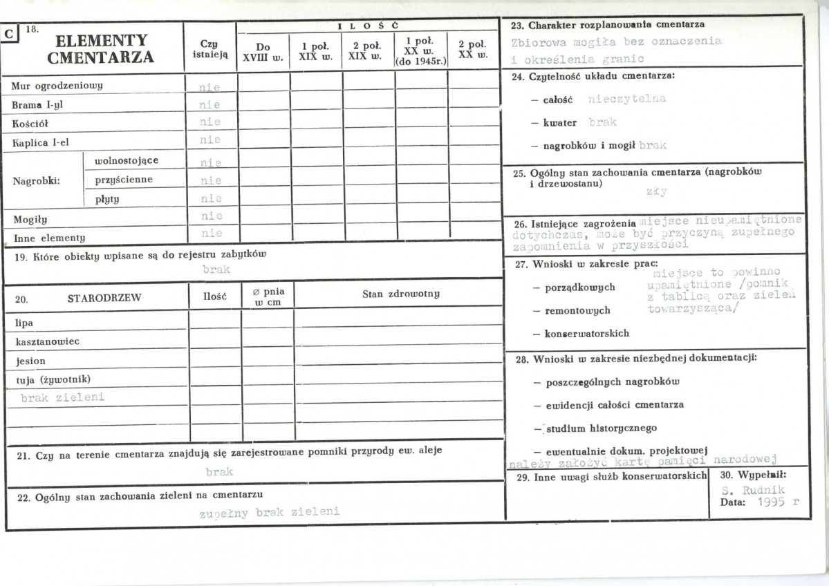 Karta cmentarza, skan nr 2