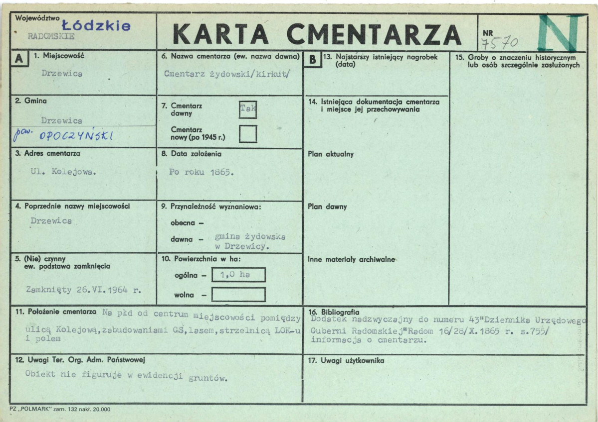 Karta cmentarza, skan nr 1