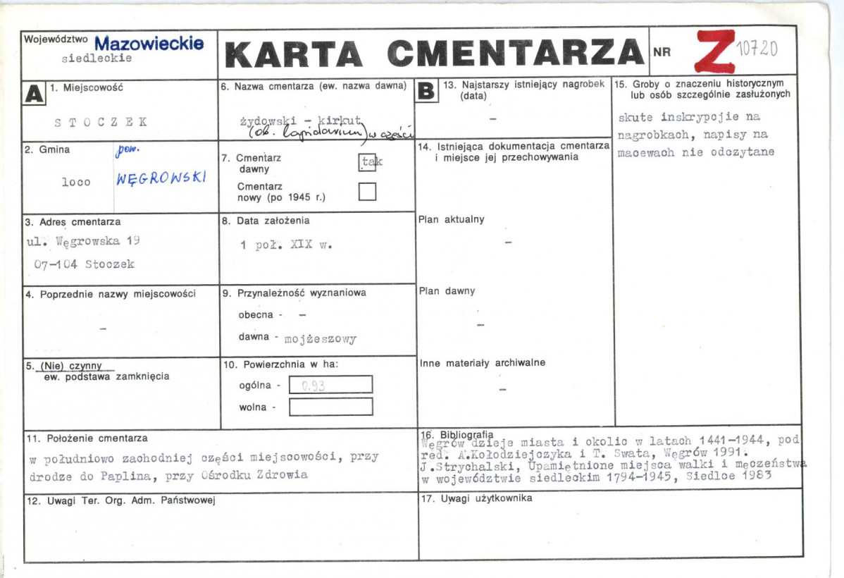 Karta cmentarza, skan nr 1