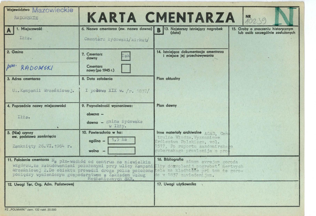 Karta cmentarza, skan nr 1