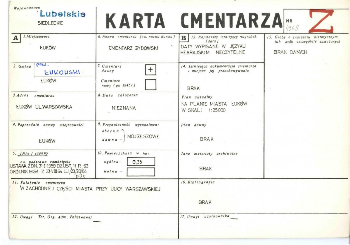 Karta cmentarza, skan nr 1