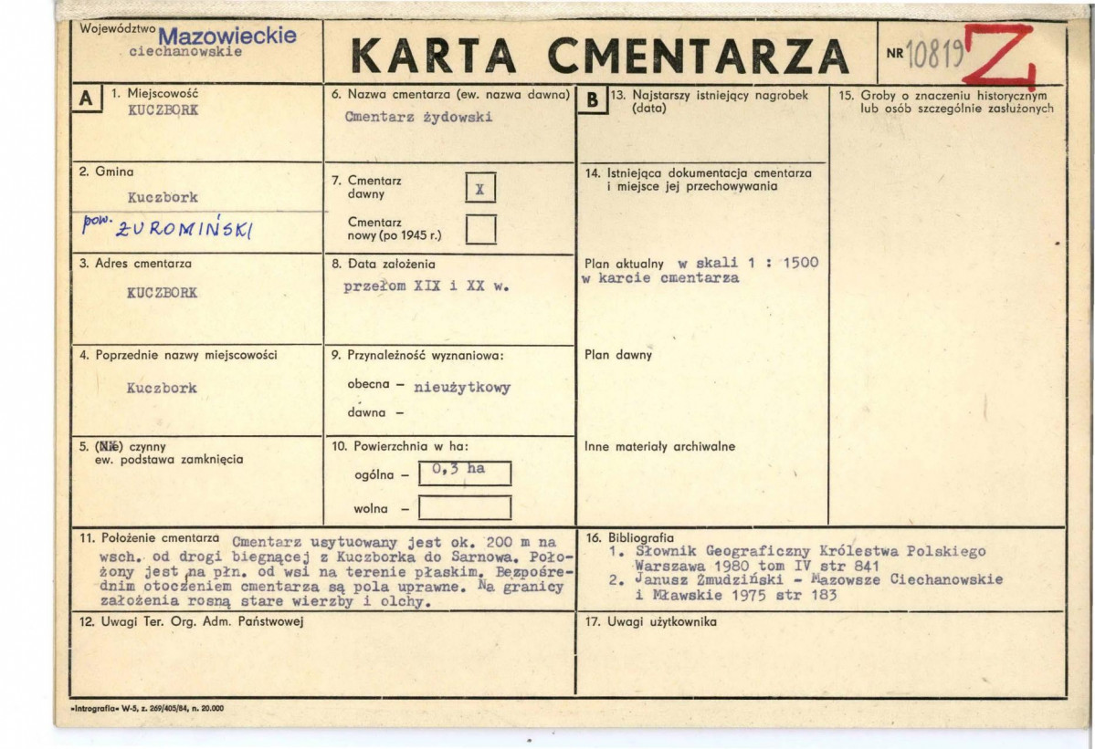 Karta cmentarza, skan nr 1