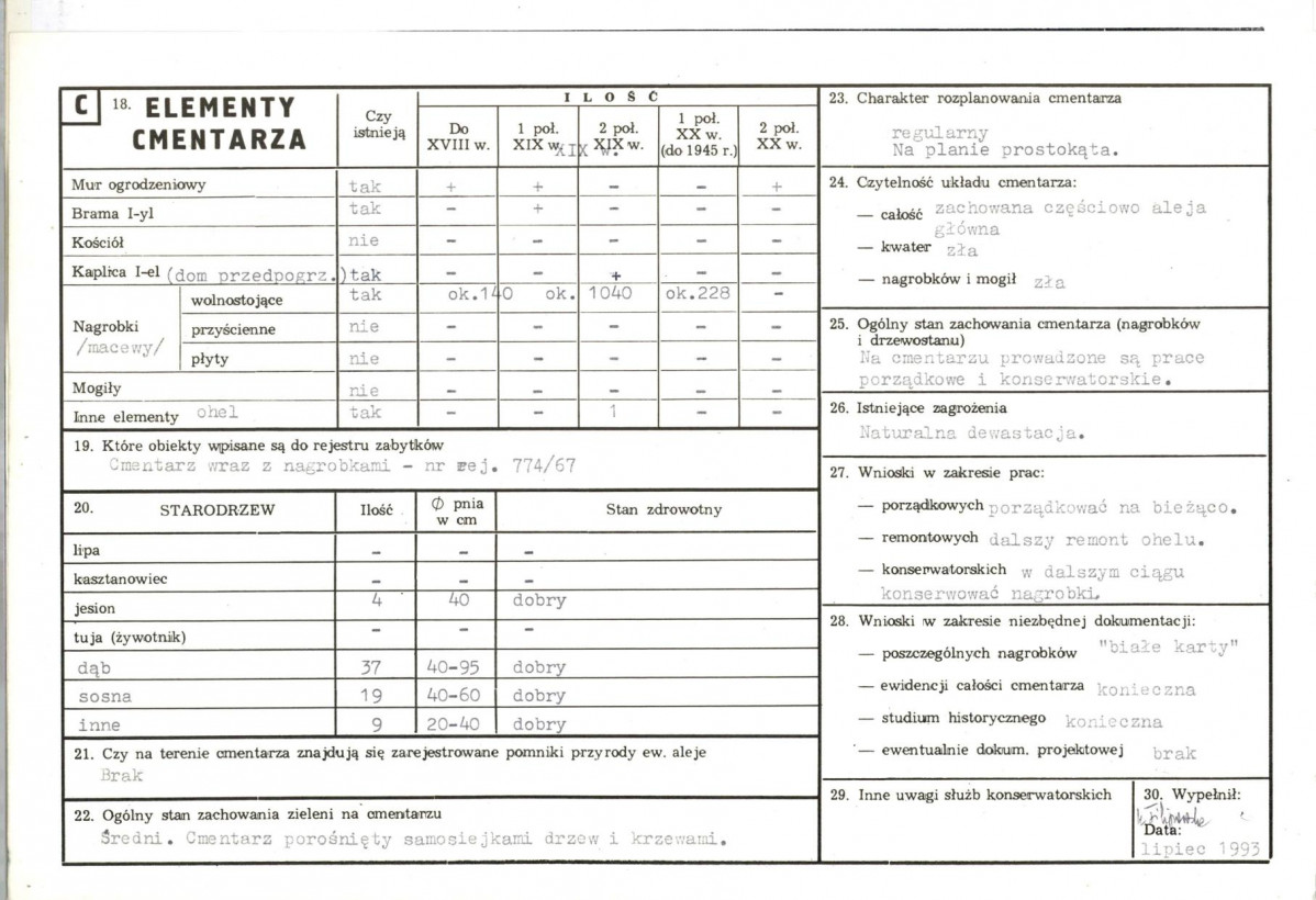 Karta cmentarza, skan nr 2