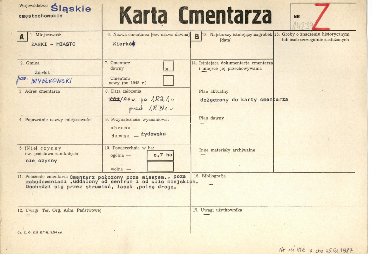 Karta cmentarza, skan nr 1