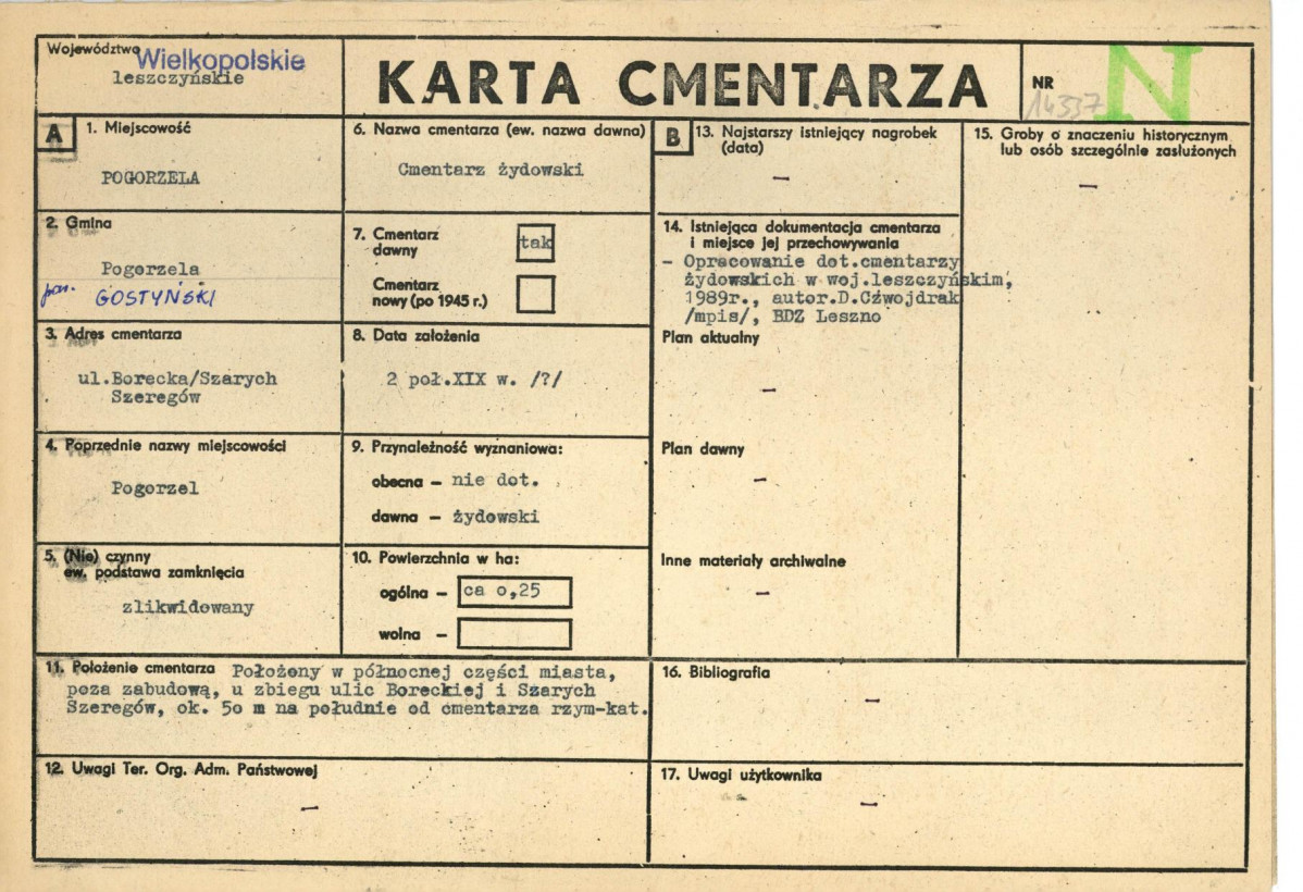 Karta cmentarza, skan nr 1