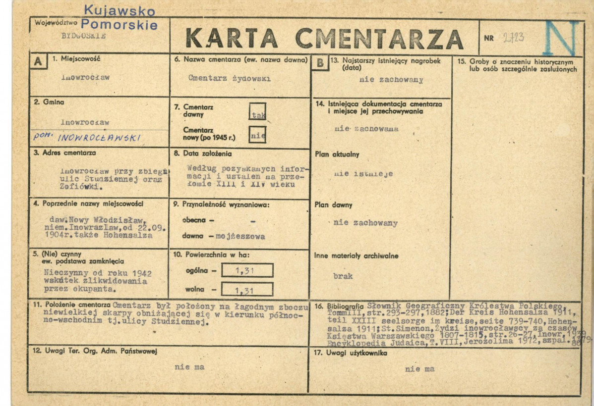 Karta cmentarza, skan nr 1