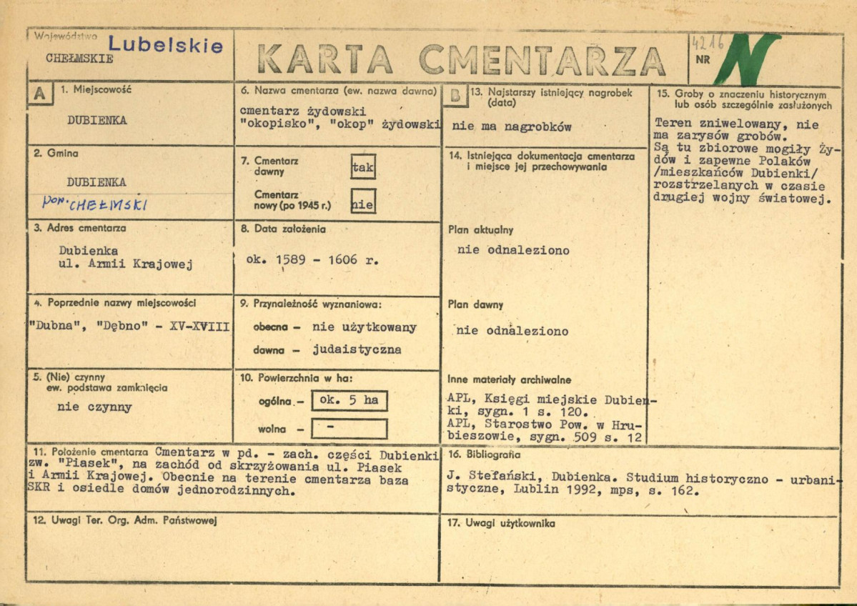 Karta cmentarza, skan nr 1