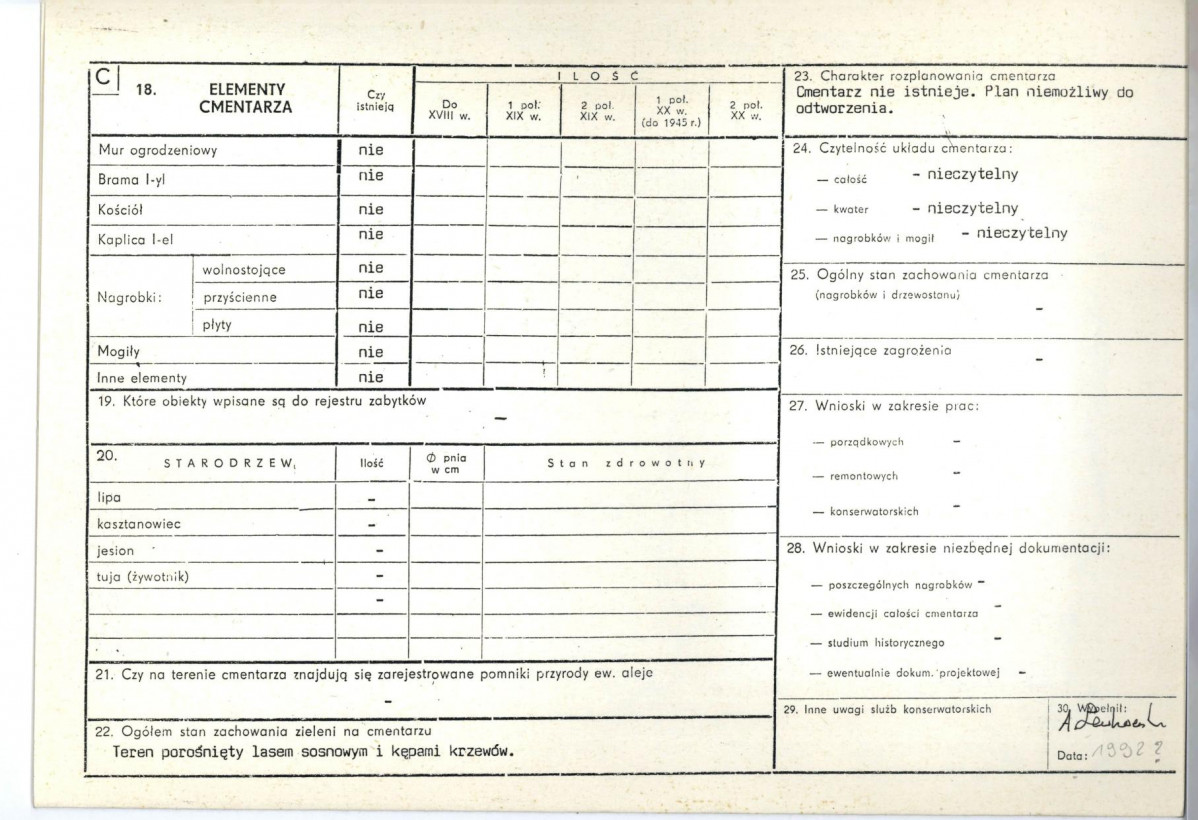 Karta cmentarza, skan nr 2