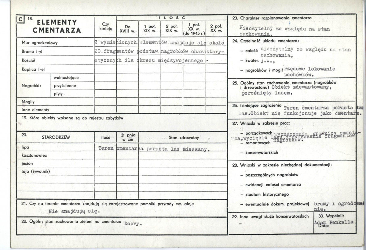 Karta cmentarza, skan nr 2