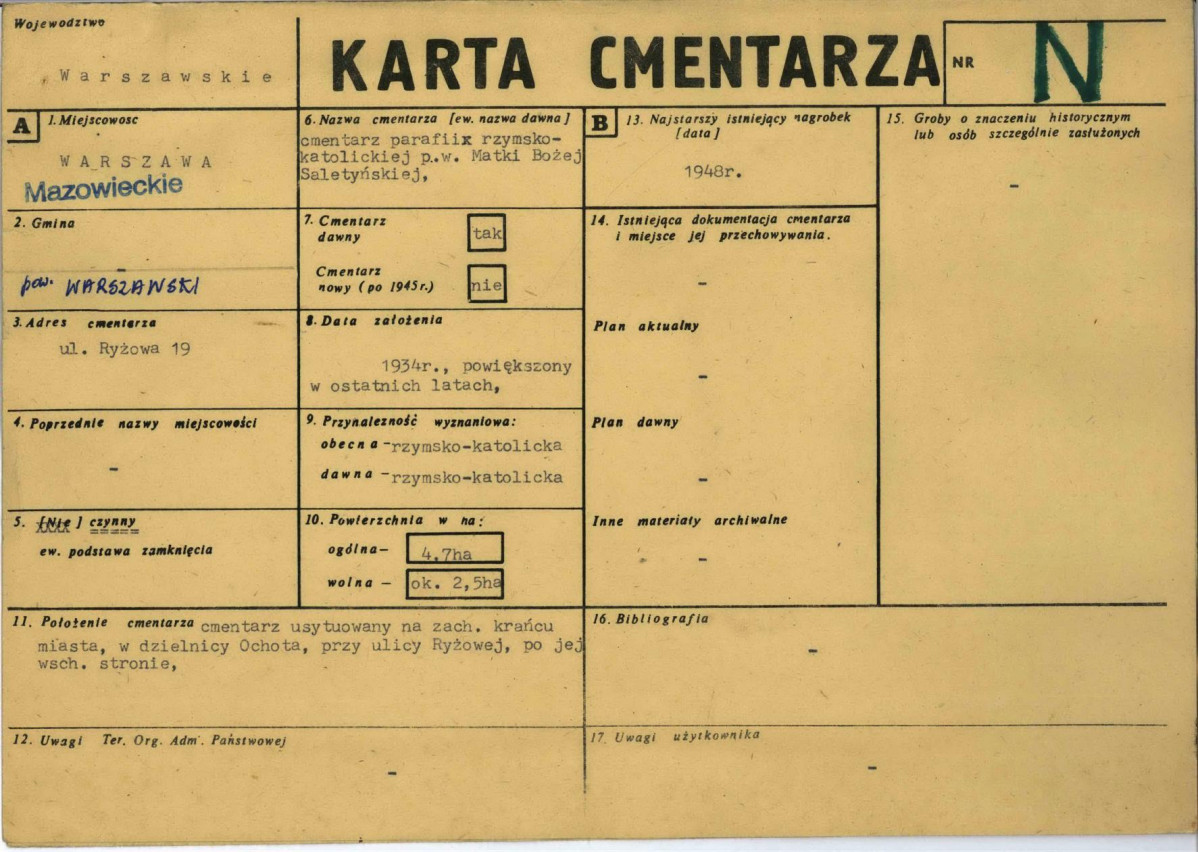 KC - Karta cmentarza, skan nr 5