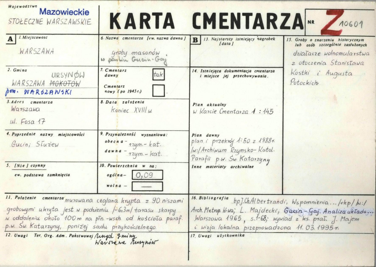 Karta cmentarza, skan nr 1