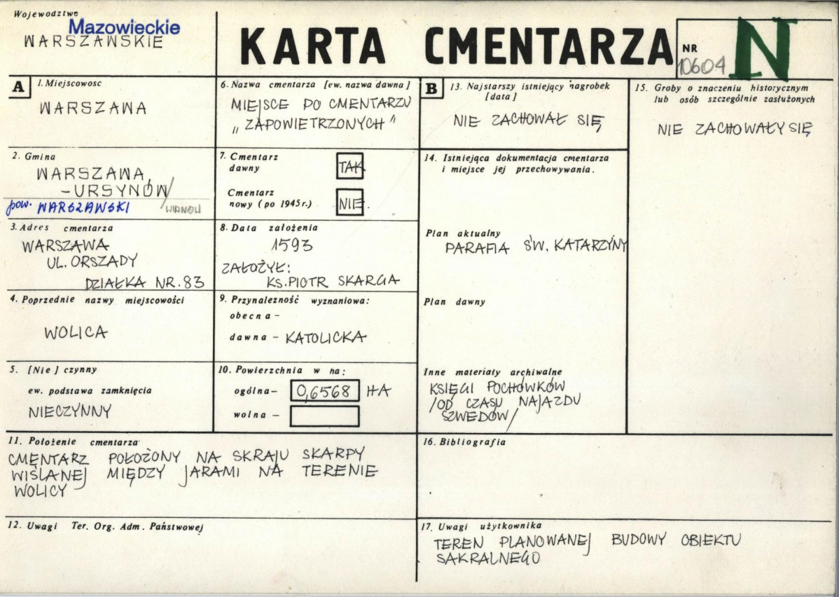 Karta cmentarza, skan nr 1