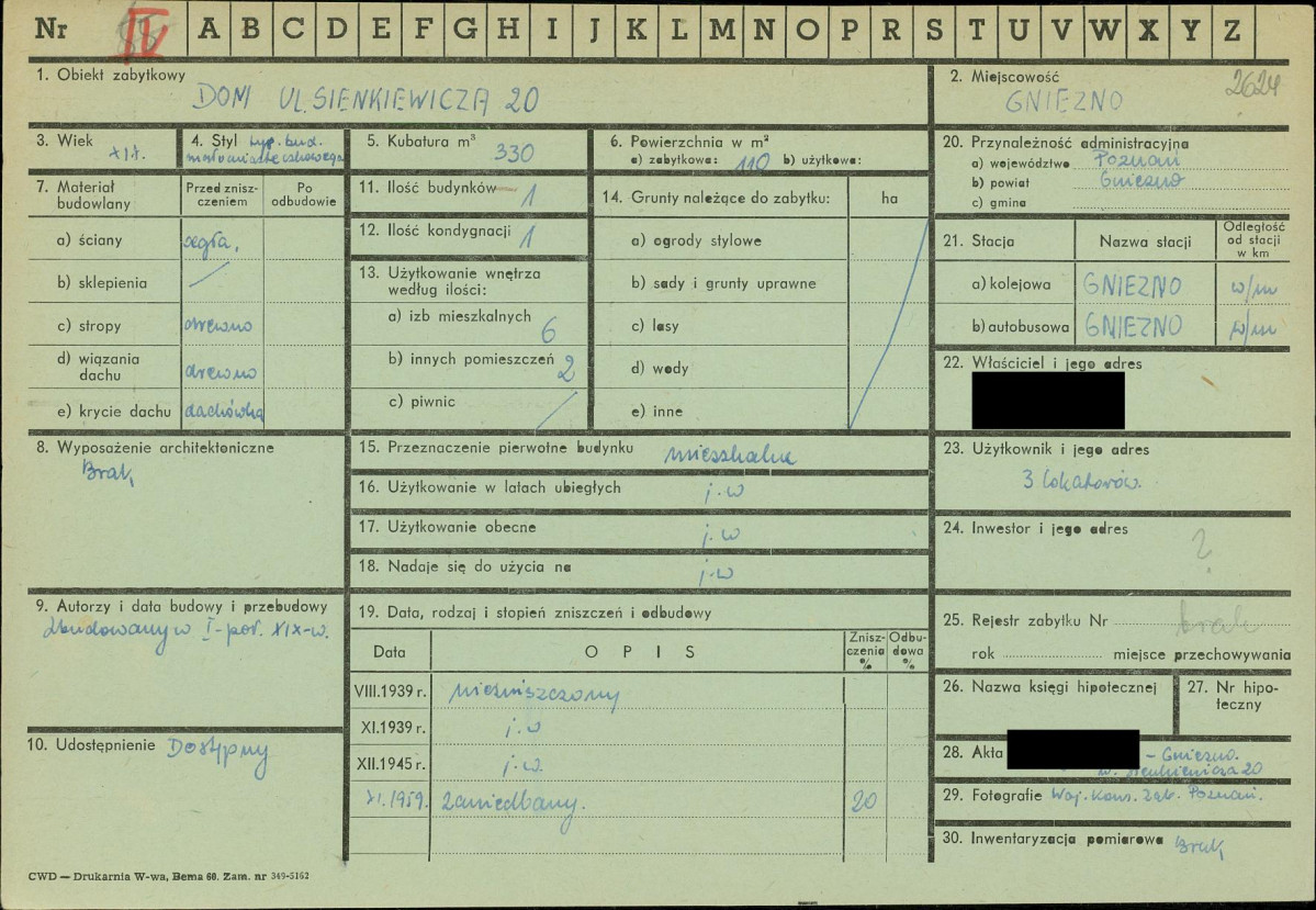 KZ - Karta zielona, skan nr 1