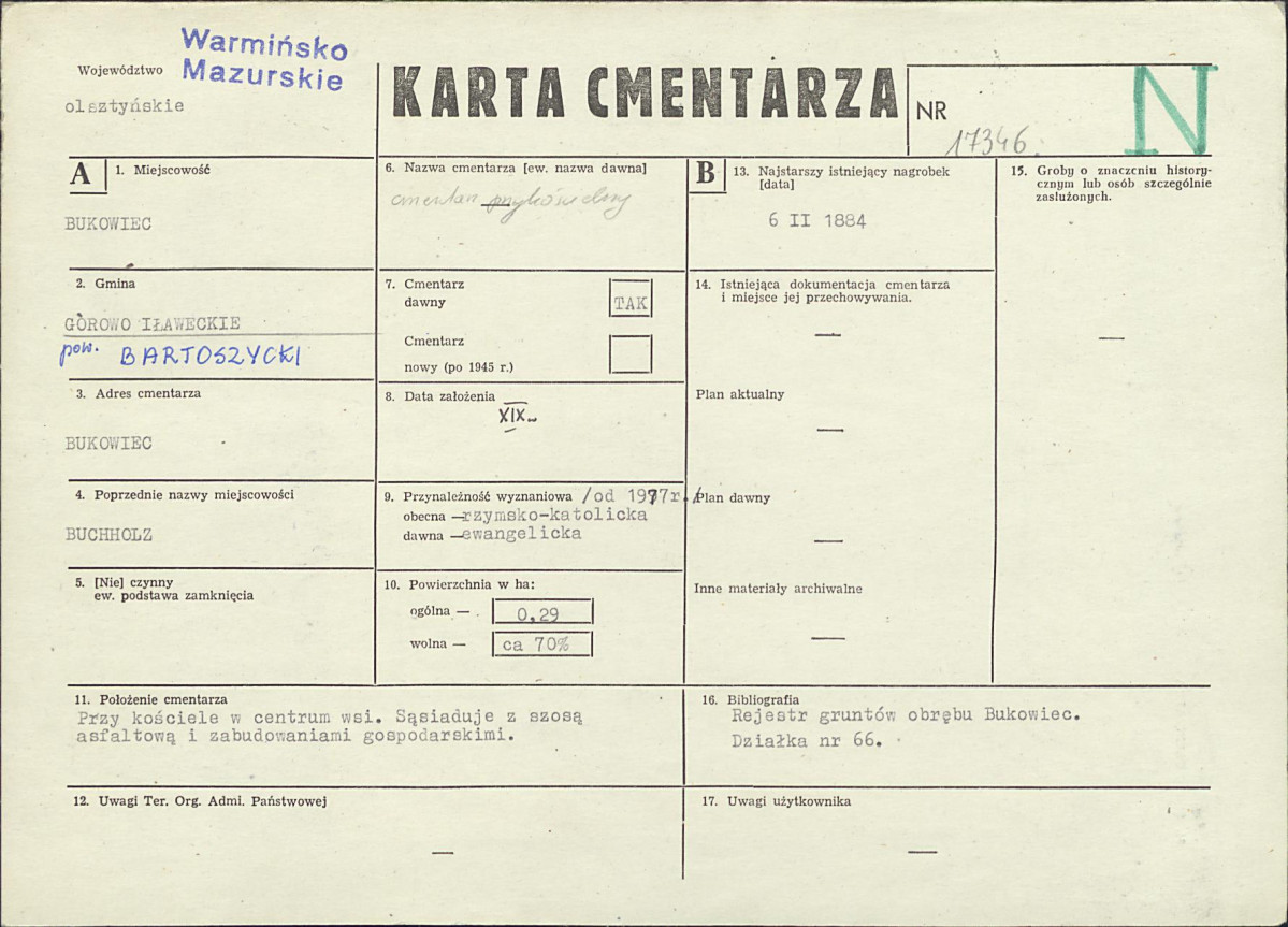 Karta cmentarza, skan nr 1