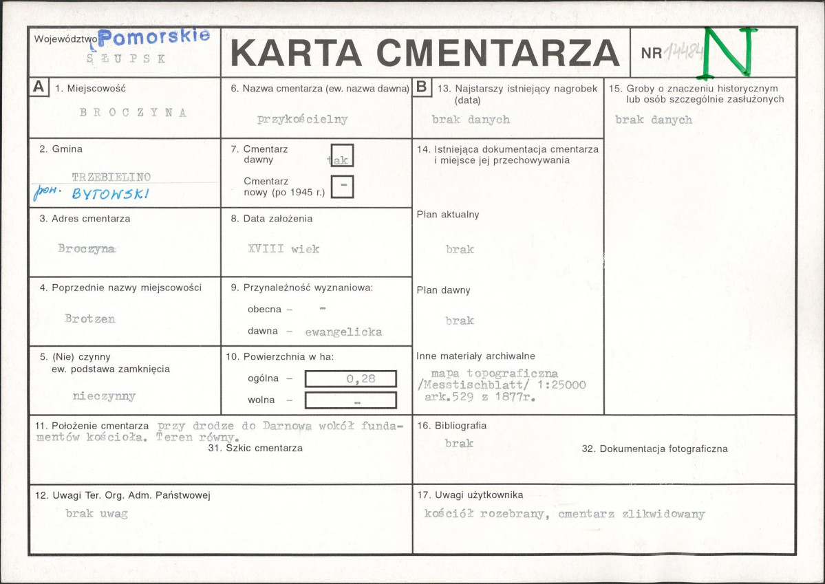 Karta cmentarza, skan nr 1
