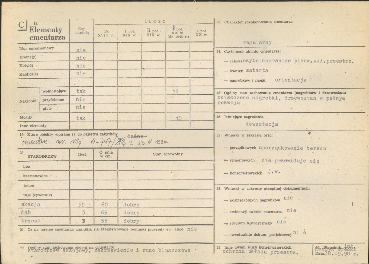 Karta cmentarza, skan nr 2