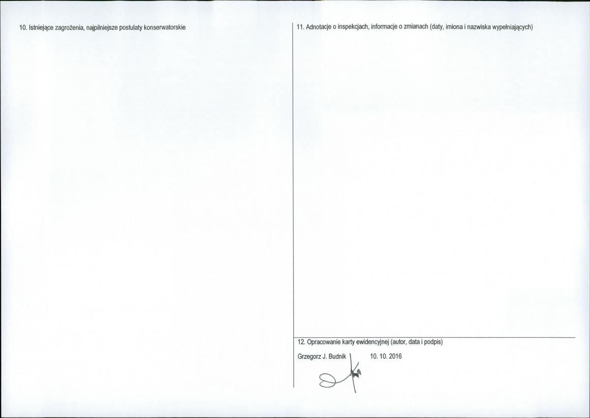 Karta obiektu niewpisanego do rejestru, skan nr 2