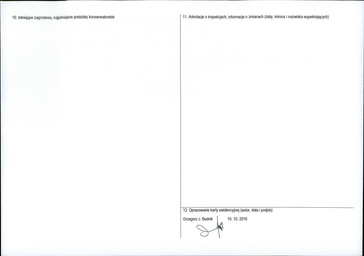 Karta obiektu niewpisanego do rejestru, skan nr 2